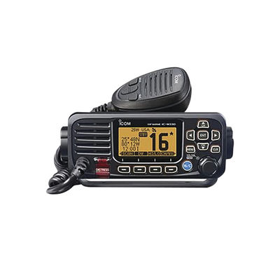 ICOM M330GBLACK Marine Transceiver Top Performance Ultra Compact VHF (With GPS Receiver) Black Color