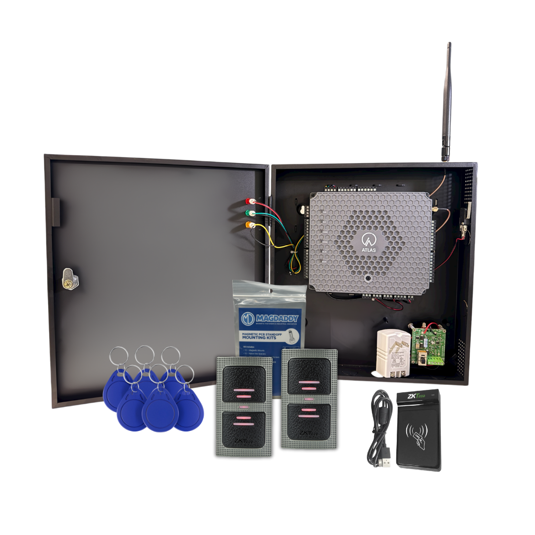 ZKTeco ATL2D/BASICKIT Atlas Access Control Kit | 2-Door | TCP | IP & Wi-Fi | OSDP Verified | PoE | 5,000 Users | RFID & Bluetooth | Includes...