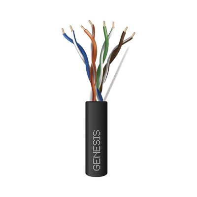 Honeywell Home Resideo 63612108 PLENUM Cat6 UTP, Reel 1000 ft, Black, UL, CMP, Applications Data Networks