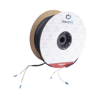 LinkedPRO EF200LC 656 ft (200 m) Single-Mode Fiber Optic Duplex LC-to-LC Patch Cable - Drum Reel