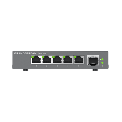 Grandstream GWN7700M Unmanaged 2.5G Multi-Gigabit Network Switches | 5 RJ45 Ports at 100 | 1000 | 2500Mbps | 1 SFP+ Fiber Port