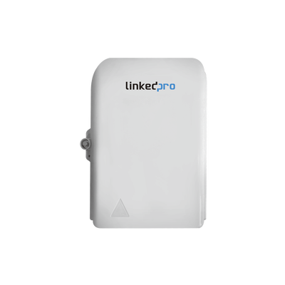 LinkedPRO LPFABHGT8E Fiber Termination Box, 8 Ports, FTTH, IP65, Loaded with 8 Adapters SC/APC. Black Jacket, for Wall