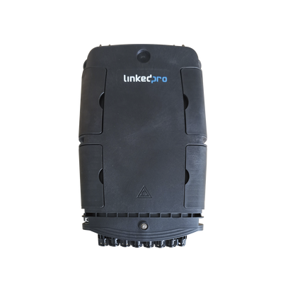 LinkedPRO LPPROBOX6816A Optical Fiber Cable Distribution Box, FTTH, 16 Ports, IP68, Black, Standard Configuration for Wall