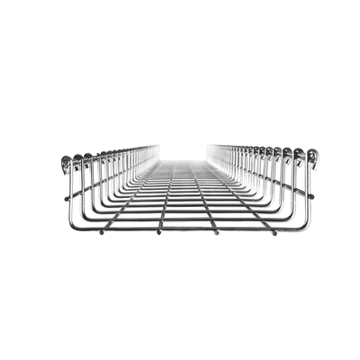 Charofil MG50433EZ Wire Mesh Cable Tray, Electro Galvanized, up to 210 UTP Cat6 Cables, Section 9.84ft (3m), 2.6' | 3.94' (66 | 200mm) Width