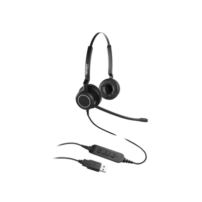 EPCOM ProAudio PROAHS10USBD Duo Headset, HD Audio, Noise Cancelling Microphone, USB Connection