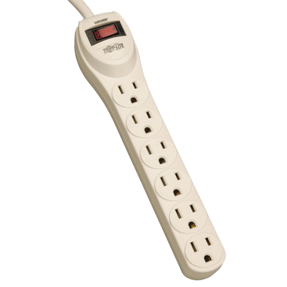 Eaton PS6 Industrial Power Strip PS6 | 6 NEMA 5-15R Outlets | 4 ft (1.22 m) Cord | Master Switch | 15A Circuit Breaker | Wall or Floor Mount |...