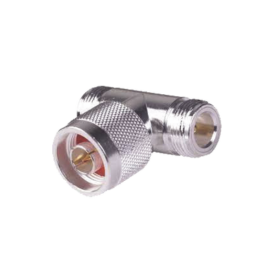 Rf Industries,Ltd RFN10101 T Shape Adapter, from N Male to Double N-Female Connector, Silver/ Gold/ PTFE.