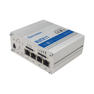 Teltonika RUTX11 Industrial 4G LTE Dual SIM Router (4.5) Cat6, RUTX11100400, up to 300Mbps, 4 Gigabit Ports, Wi-Fi Wave-2 802.11ac up to 867 Mbps,...