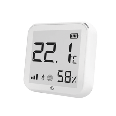 Shelly SHELLYPLUSHT Humidity and Temperature Smart Sensor with 2-color screen | WIFI | Residential | Cloud P2P and local reading | Nest | Alexa