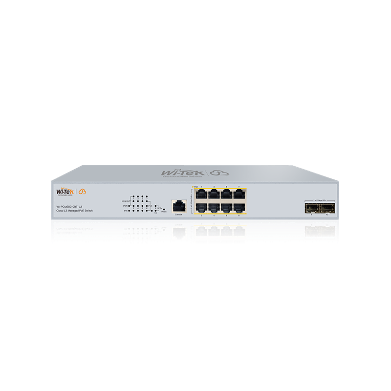 Wi-Tek WIPCMS5010BTL3 Layer 3 Managed Switch with 8x2.5 G PoE++ RJ45 Ports, 2x10 Gbps SFP+ Uplinks, Abundant L3 Features, Advanced QoS, and Cloud...