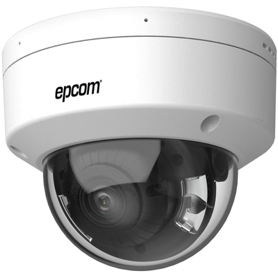 Epcom XD28CSL/A IP Dome Camera 8 Megapixels | Color Image 24/7 | PoE | 2.8 mm Lens | 30 m White Light | Outdoor IP67 | WDR 130 dB | Facial Capture