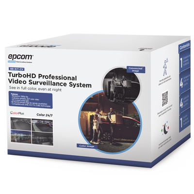 Epcom B8KITCV TurboHD 1080p Lite Kit | 4 Channel DVR | 4 cameras (2mp) Color 24/7 | Power Supply | Installation Accessories