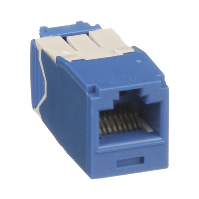 Panduit CJ6X88TGBU The Category 6A, RJ45, 8-position, 8-wire, 10 Gb | s UTP Mini-Com universal jack module has TG-style termination and is Blue