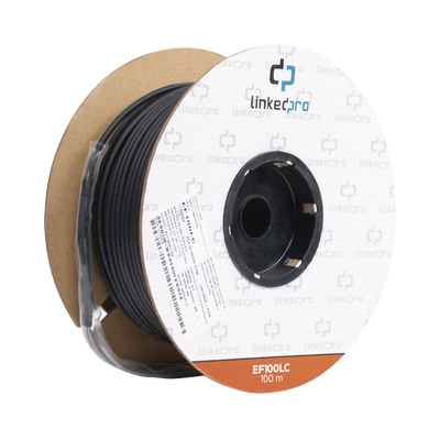 LinkedPRO EF100LC 328 ft (100 m) Single-Mode Fiber Optic Duplex LC-to-LC Patch Cable - Drum Reel