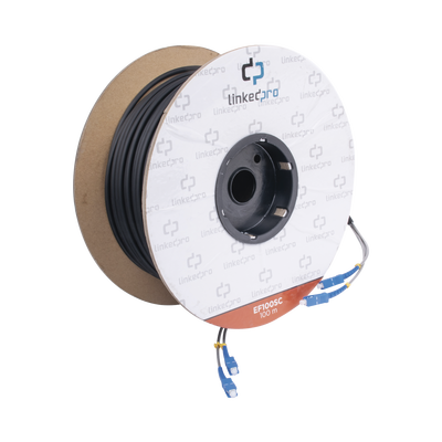 LinkedPRO EF100SC 328 ft (100 m) Single-Mode Fiber Optic Duplex SC-to-SC Patch Cable - Drum Reel