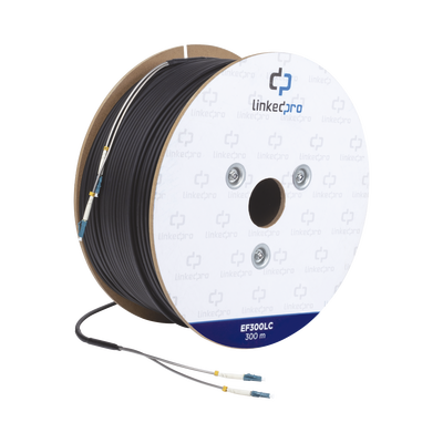 LinkedPRO EF300LC 984 ft (300 m) Single-Mode Fiber Optic Cable Drum | LC-LC Duplex Connectors