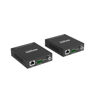 Epcom Titanium EPPEU3100 USB 3.0 Extender | Up to 328ft over CAT6a | Bidirectional 24 Vdc PoC | RS-232 | 4x USB-A