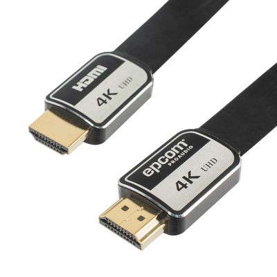 EPCOM ProAudio EPPH4K3M 10ft (3m) HDMI Cable | High Definition | Version 2.0 | High Speed 18Gbps | 4K@60Hz | Gold-Plated Connectors | Flat Type