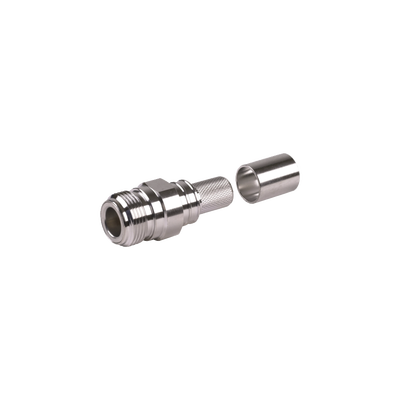 Times Microwave EZ400NFX N Female Crimp Connector, Non-Solder Pin