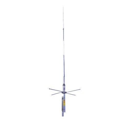 Hustler G71504 VHF Base Antenna | Low Angle Radiation | 167-174 MHz | 7 dBd | 800 watts | Aluminum and Fiberglass | Self-Supporting