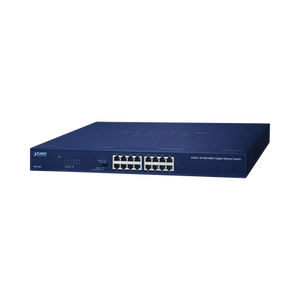Planet GSW1601 16-Port 10 | 100 | 1000 Mbps Gigabit Unmanaged Switch with Extended Mode for Distances up to 200m