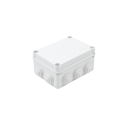 Gewiss GW44026 PVC Junction Box with 10 Inputs, 1 | 4" Screw-cap, 5.9 x 4.3 x 2.7 in (150 x 110 x 70 mm), Protection Grade (IP55)
