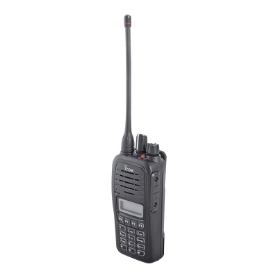 ICOM F2000T84USA 84 USA Portable Analog Radio, Frequency Range 400-470MHz, Display and DTMF Keypad, 128 Channels, 4W Power RF. Includes Battery