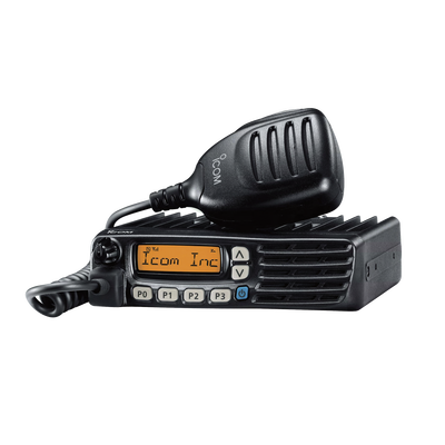 ICOM F602156USA 56 USA Analog Mobile Radio, 45 W, 400-470MHz, 128 Channels with 8 Character Display comes with MDC-1200 Signaling, 5 Tones, DTMF