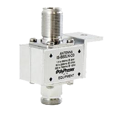 Polyphaser ISB50LNC0 10 MHz To 1 GHz Coaxial Protector With DC Block And N Female Connectors