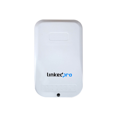 LinkedPRO LPFABHGT16ZT FTTH Termination Box, 16 Ports, IP55, Loaded with 16 Adapters SC/APC, Gray and White Color, Standard Configuration for Wall