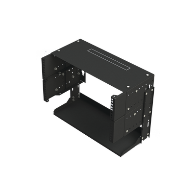 LinkedPRO LPREP1205CH 19" 5U Open Rack, Adjustable Depth 8" ~ 12" with Multiple Use Tray