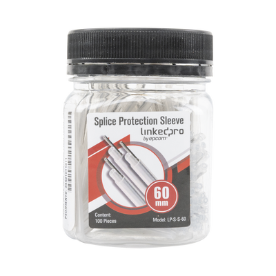 LinkedPRO LPSS60 Jar with 100 Fiber Optic Fusion Sleeve, 60mm