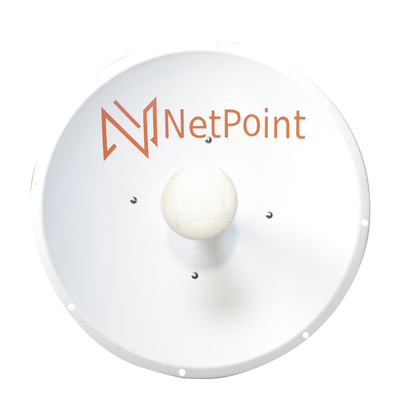 NetPoint NP2GEN2 Directional Antenna, 3.280 ft Diameter, 4.9-6.4 GHz, Gain 34 DBi with SLANT, 2 N-Female Connectors, Includes Mounting