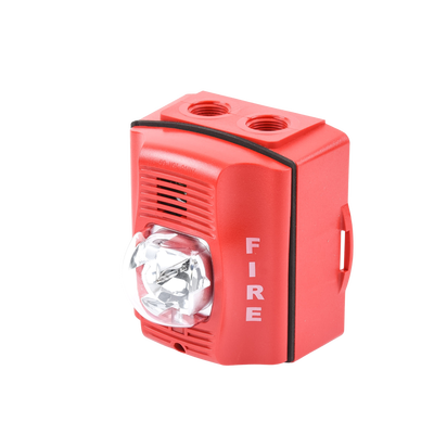System Sensor P2RK Red 2-wire Outdoor Horn Strobe with Selectable Strobe Settings