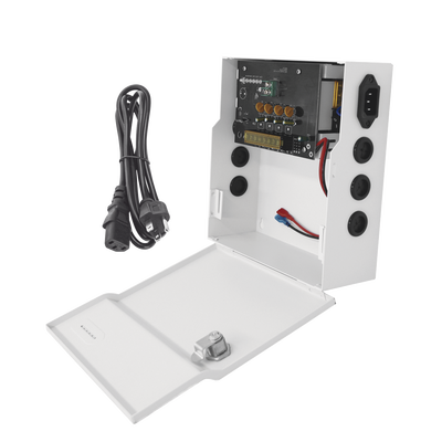 EPCOM Powerline PLK12DC4ABK Professional Power Supply 12 Vdc @ 4 A | Up to 4 Cameras | With Backup Battery Capacity | Requires Battery | Input...