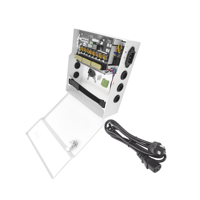 EPCOM Powerline PLK12DC8ABK Professional Power Supply 11 -15 Vdc | 10A | 9 Outputs | With Backup Battery Capacity | Requires Battery | Input...