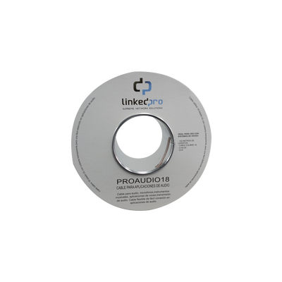LinkedPRO PROAUDIO18 Professional Grade Audio Cable, Gauge 18, 2 Wires, Type CCA, Ideal for Speakers and Microphones, Reel 500 ft (150 m)
