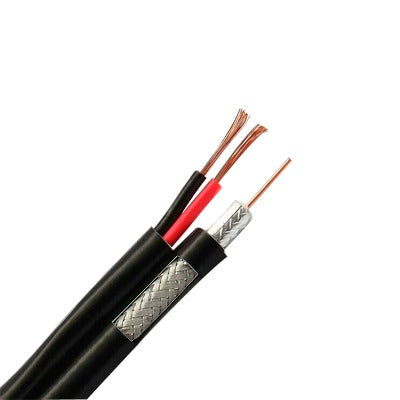 LinkedPRO PRORG59V RG59 1000 ft Coaxial Cable Reel, 95% Copper and 2 Conductors, 18 AWG Power Cord (for Video Surveillance Applications)