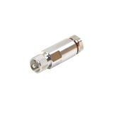 Rf Industries,Ltd RFU502H1 UHF Male Connector (PL-259) by RF Industries for 1/2" HELIAX Cable LDF4-50A, White Bronze/ Silver/ PTFE.