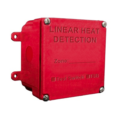 Safe Fire Detection Inc. RG5226 Standard Linear Heat Detector Cable Enclosure Junction and ELR Boxes with RED Cover Installed