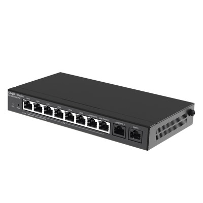 Reyee RGEG310GHPE(US) 10-Port High-Performance Cloud Managed PoE Router, 1.5 Gbps Throughput, Multi-WAN, Intelligent Load Balancing