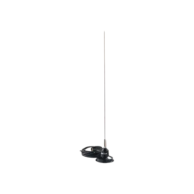 Hustler RUM150 VHF Mobile Antenna, Field Adjustable, 148 - 174 MHz, 3.4 dB gain, 100 W, 4.5 m/RG-58U, UHF Male (PL-259), 49 in. maximum length.