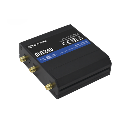 Teltonika RUT240 4G LTE Router RUT2400AU000 (US Version), SIM Card Slot, 2 Ethernet Ports 10 | 100 Mbps, 2.4 GHz Wi-Fi, User-Friendly Interface,...