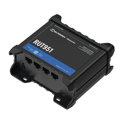 Teltonika RUT241 Industrial 4G Cellular Router, RUT241098000, 2 Ethernet Ports RJ45, WiFi 802.11b | g | n, WAN Failover, Compatible with Verizon,...