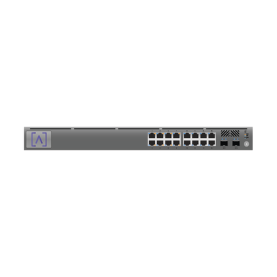 Alta Labs S16POE Managed Gigabit PoE+ Switch | 16 ports 10 | 100 | 1000 Mbps + 2 SFP Uplink Ports | Up to 120W | Alta Labs Cloud.