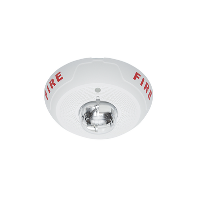 System Sensor SCWL White ceiling-mount strobe with selectable strobe settings, new modern and elegant design and minor current consumption