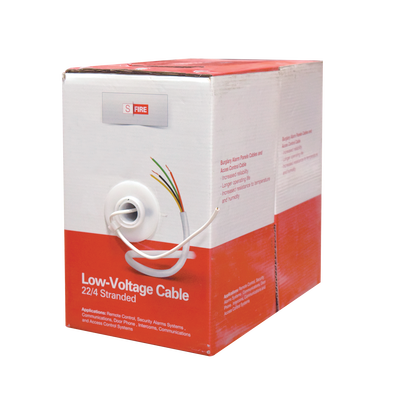 Sfire SF2204 Reel of 1000 ft, 4x22 AWG 22, White Color for Alarms Systems and Automation