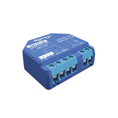 Shelly SHELLYPLUS1UL Smart WiFi Relay 15A | 12-48 VDC | 110-230 VAC | Compatible with Alexa Voice Assistant and Google Home | For Lighting or...