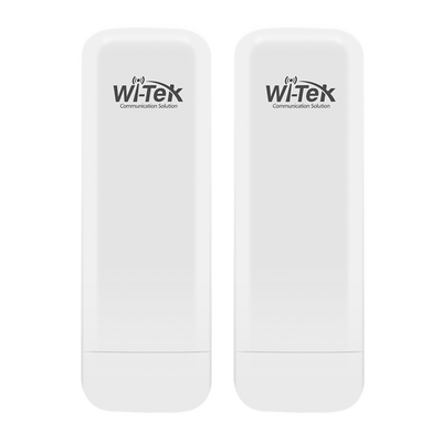 Wi-Tek WICPE513PKITV3 Wireless Transmitter Kit, up to 3.1 miles (5km) ideal for video surveillance, 5 GHz, up to 300Mbps, 13dBi, IP65, Plug and...