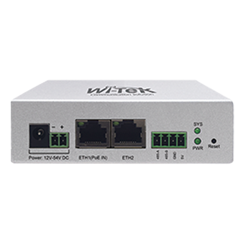 Wi-Tek WIIOT100 Cloud-Based Controller for Solar-Powered PoE Switches with RS-485, PoE | 12-54V Input, and Real-Time Monitoring via Wi-Tek Cloud